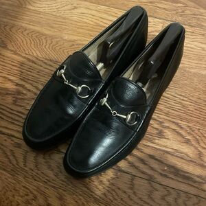GUCCI Vintage Loafer 45.5 B Gold Horsebit Made In Italy